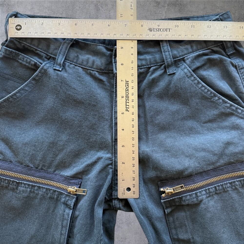 J Galt Brandy Melville Shanghai Cargo Pants Black Wide Leg Utility Y2K Sz Sm - Picture 8 of 11